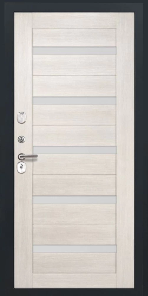 Входная дверь ДвериПРО Квадро СБ-1 (ст. белое, 16мм, беленый дуб) DPRO195814 внутренняя сторона