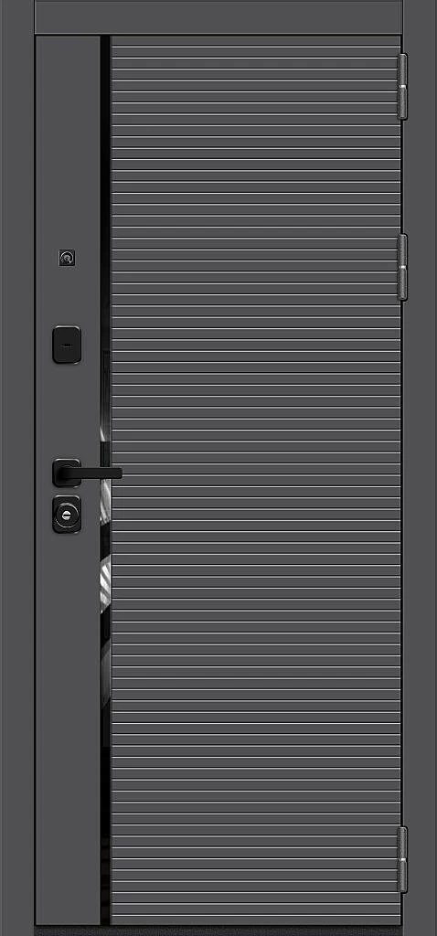 Входная дверь Optim Z-3 Графит/Белый BR6181 внешняя сторона