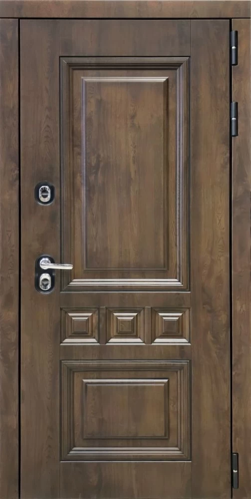 Входная дверь ДвериПРО Аура ФЛ-659 (12мм, nussbaum+черная патина винорит) DPRO195556 внешняя сторона