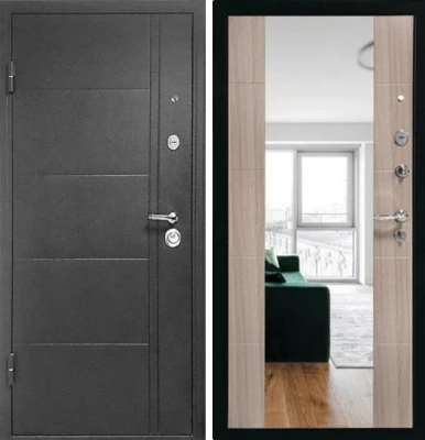 Дверь Эверест Зеркало Сандал Серый