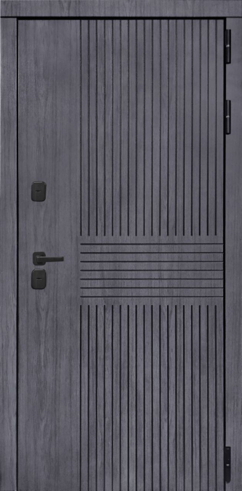 Входная дверь ДвериПРО Берген Эмаль L-2 (16мм, белая эмаль) DPRO195965 внешняя сторона