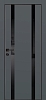 Межкомнатная дверь PX-9  черная кромка с 4-х ст. Графит матовый