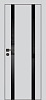 Межкомнатная дверь PX-9  черная кромка с 4-х ст. Сапфир матовый