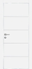 Межкомнатная дверь PX-12  AL кромка с 4-х ст. Белый матовый